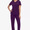 HH Works by Healing Hands Monica Women's 4-Pocket STRETCH V-Neck Scrub Top