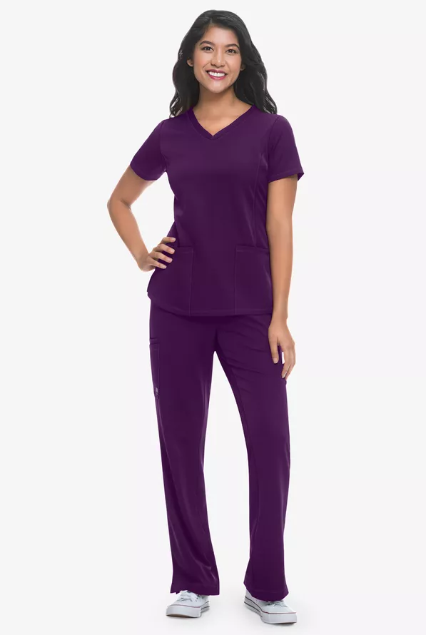 HH Works by Healing Hands Monica Women's 4-Pocket STRETCH V-Neck Scrub Top
